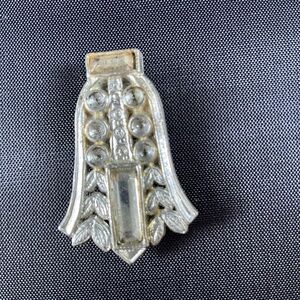 Vintage Paste Rhinestone Bell-Shaped Dress Pin